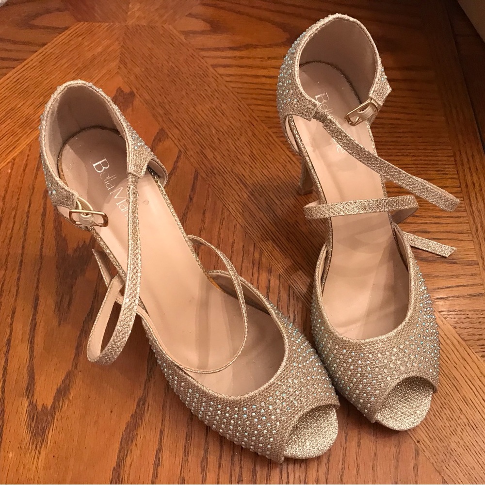 2” Gold Glitter Heels